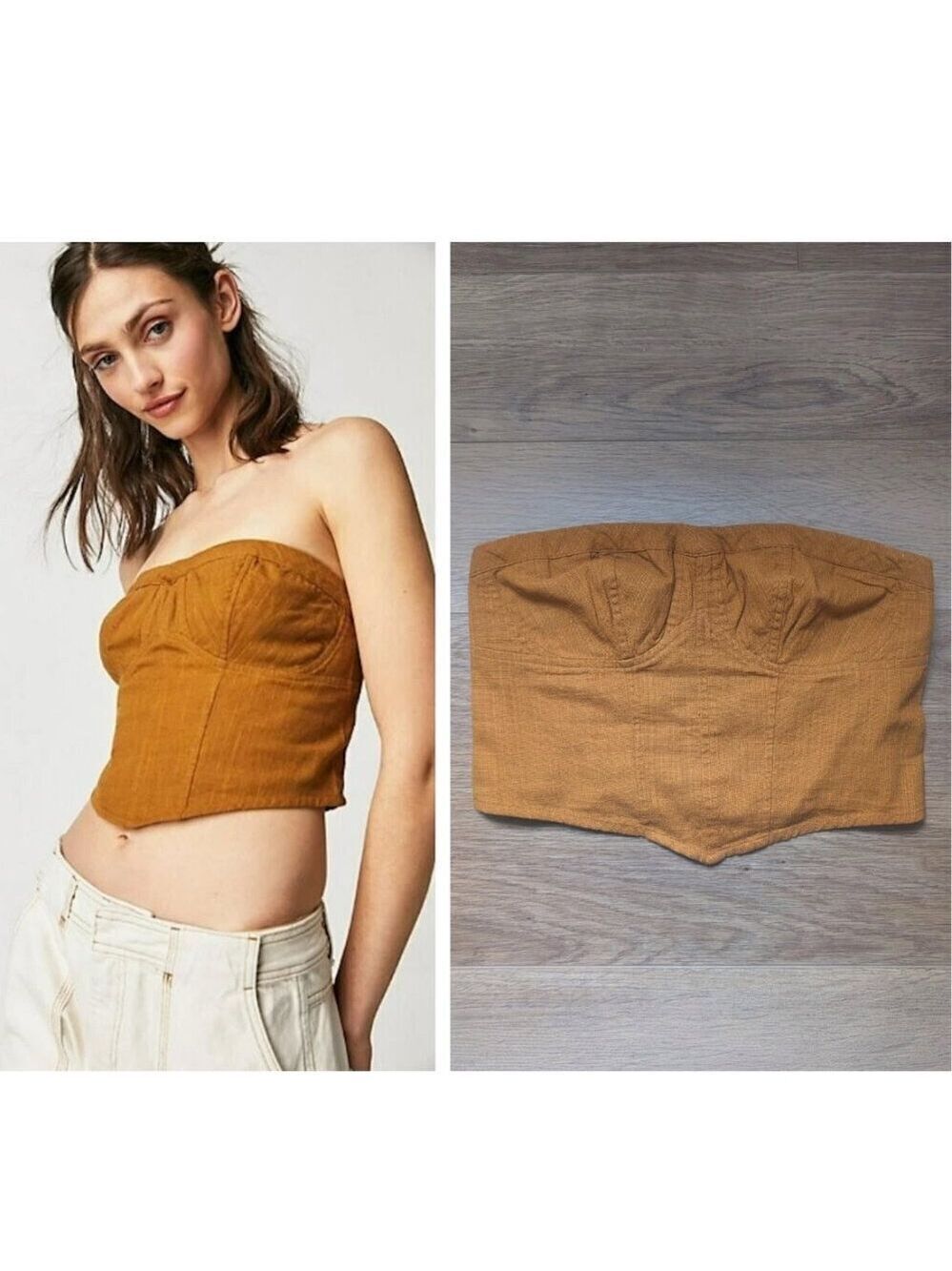 NEW! Free People | Leilani Tube Top In Tan